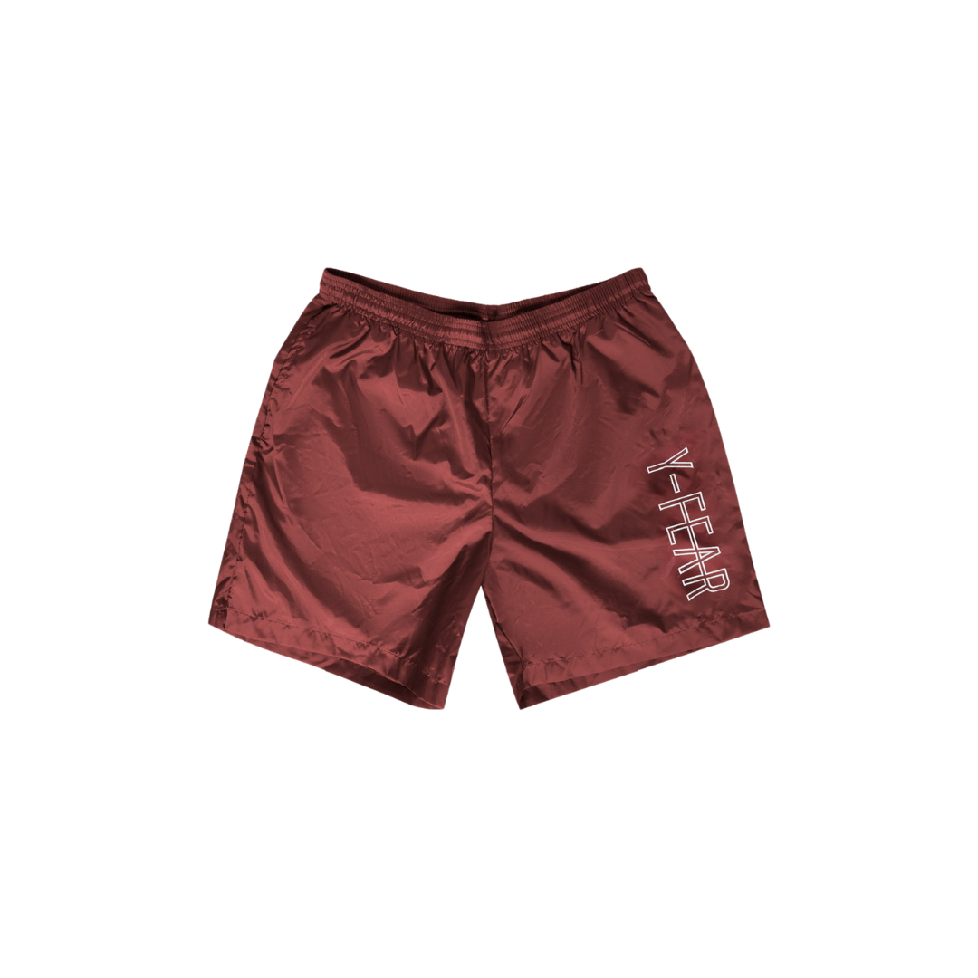 パンツ SYG JQ INTERLOCK SIDE LINE SHORTS M Y-FEAR Relay Track Shorts Mahogany