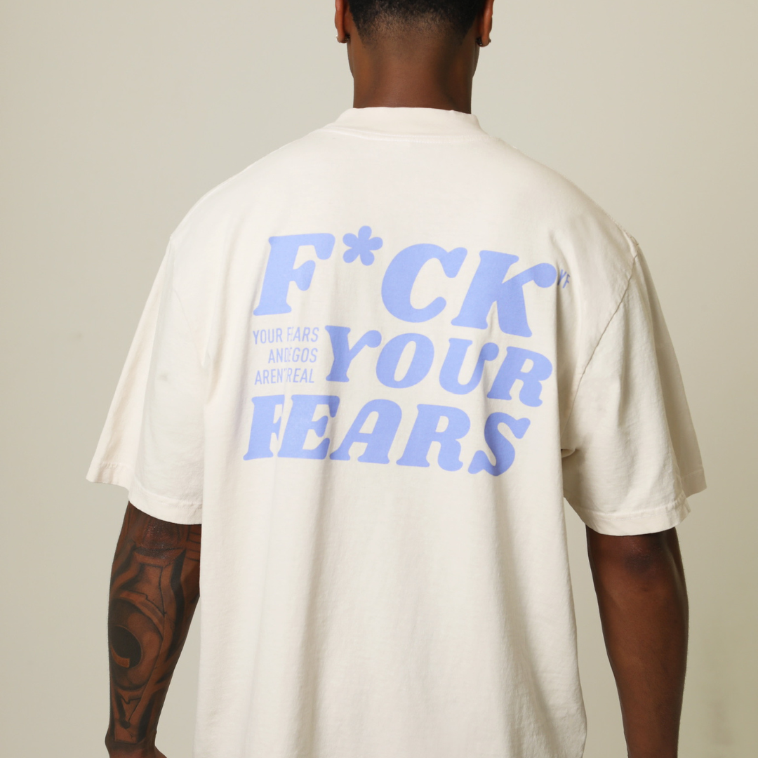 F*ck Your Fears Oversized Tee Creme