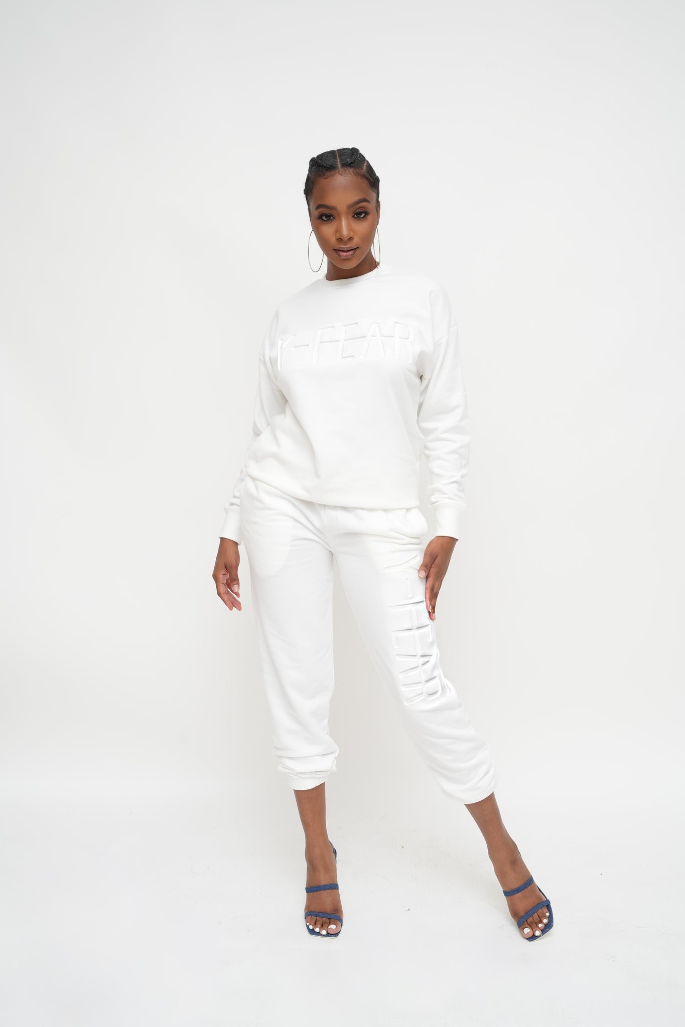 White On Time Signature Sweatsuit
